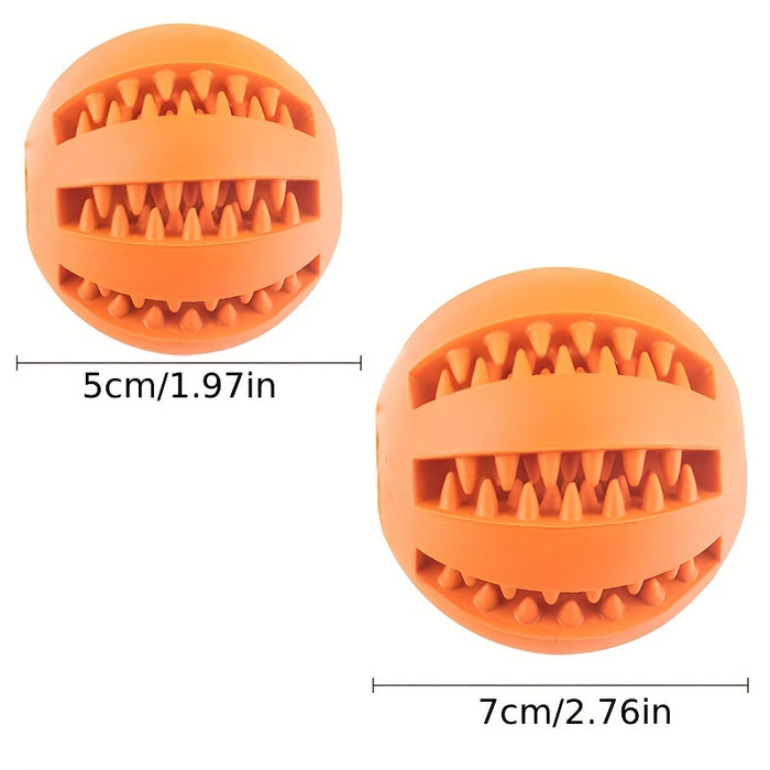 1pc Interactive Rubber Chew Toy for Small Dogs: Durable & Tooth-Cleaning Ball for Puppy Playtime