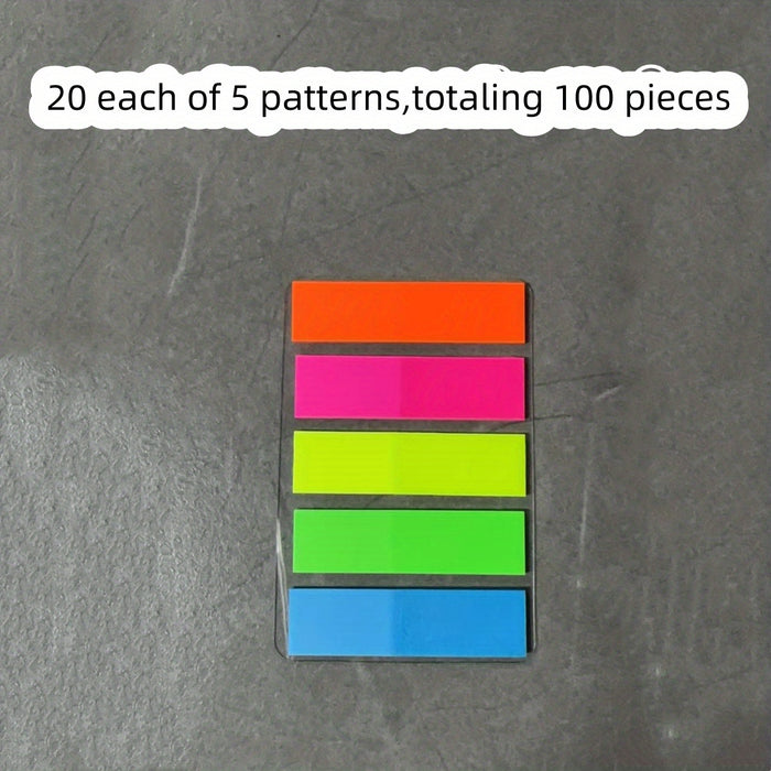 100pcs 100-Pack Portable Sticky Notes: Creative Index Markers & Note Stickers for Students, Index Cards, and Bookmarks