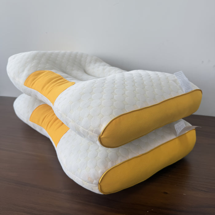 Buy 1 Get 1 Free, Total Of 2pcs Soft Knitted Massage Neck Pillow - Adjustable Ergonomic Orthopedic Contour Support, High Quality Pillow Core, Removable Cover for Sleeping Comfort