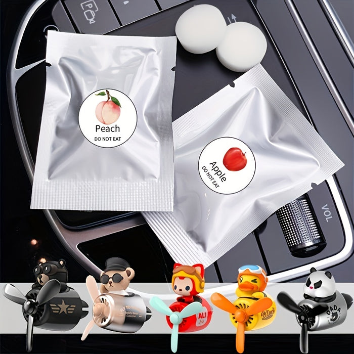 6-piece Bear Pilot 6-Piece Car Air Freshener Set: Refill Your Car with Long-Lasting Fresh Scent