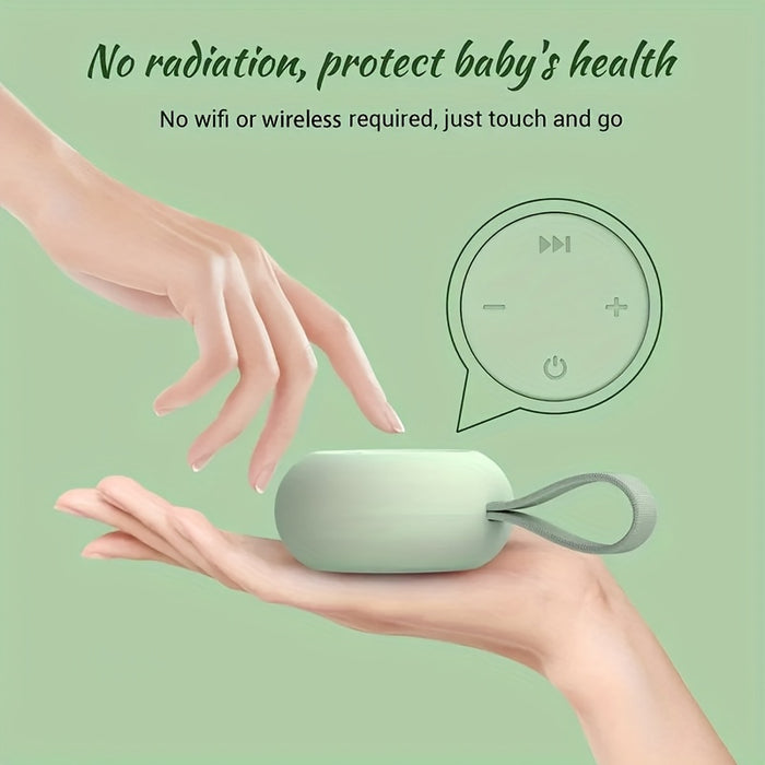 Portable Baby Sound Machine [White Noise For Babies Kids Adults][Baby Sleep Soother][12 Soothing Sounds] 15 Hours Battery Life, Registry Gift, Baby Shower, Clips On Baby Stroller
