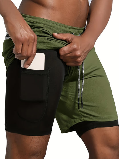 Men'S Summer Casual Athletic Shorts - Breathable, Lightweight Polyester, Red with Black Side Pockets and Drawstring Waistband, Perfect for Running, Training, Hiking & Outdoor Activities, Summer Training Gear | Drawstring Wais