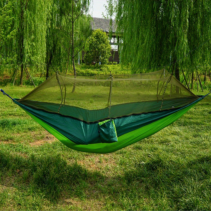 Anti-Rollover Double Hammock with Mosquito Net for Outdoor Camping and Home Use Christmas Gift