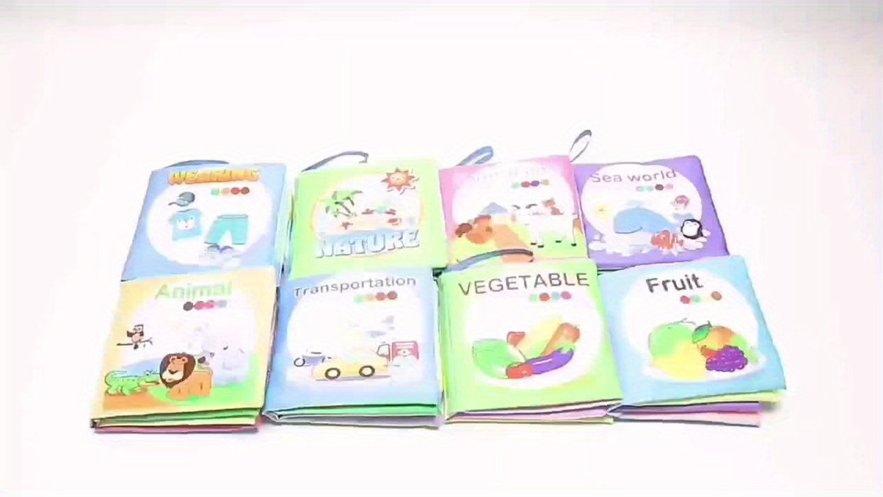 5-Pack/3-Pack Soft Fabric Baby Books, Cognitive Educational Toys, Durable & Washable, Vibrant Fruit, Animal, Ocean Themes, Early Learning & Cognitive Development, Perfect for Christmas, Birthday, Halloween, Thanksgiving, East