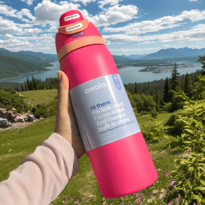 Owala freesip 32oz Stainless Steel Vacuum Insulated Tumbler with Straw Lid & Handle - Double-Wall Thermal Cup, Leakproo Travel, Office Reusable Insulated Bottle for Hot/Cold Drinks, Gym, Travel, Office Available in multiple c