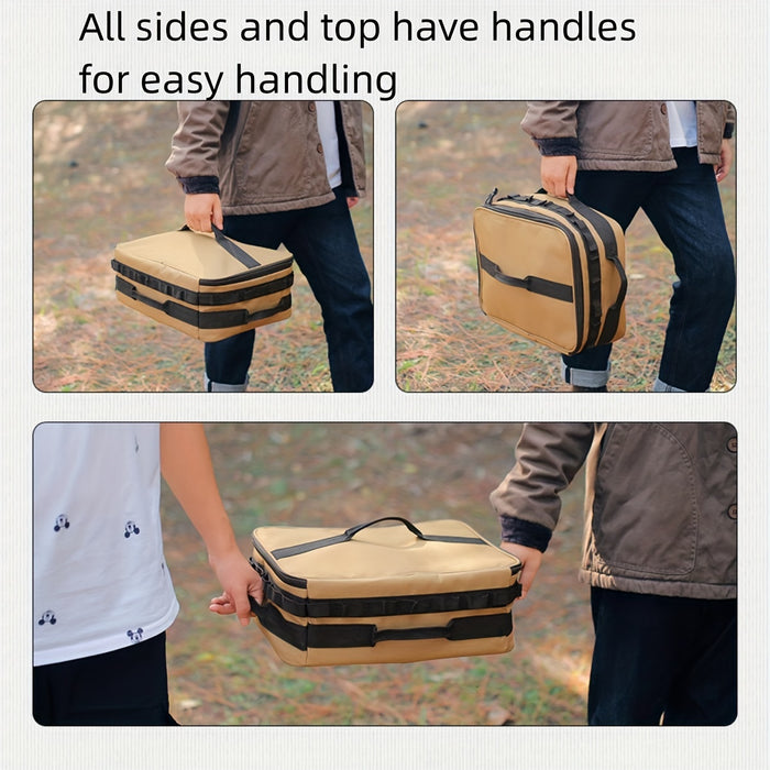[Large Outdoor Cooking Set] 15L Large Capacity Outdoor Cooking Utensils Set - With Storage Function, Shockproof Picnic Pot And Gas Canister Storage Bag Included - Perfect for Outdoor Party, Camping, Travel