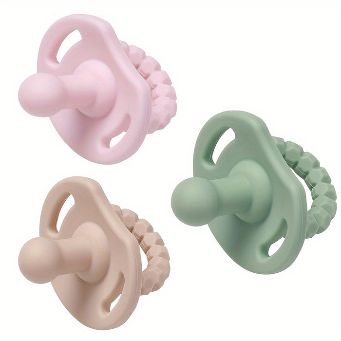 3packs Silicone Baby Pacifier - BPA Free, 100% Food Grade Silicone - For Baby & Toddlers - Perfect for Halloween & Christmas Gifts