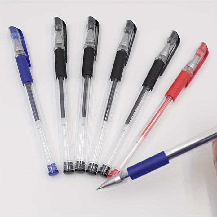 10pcs Gel Pens Set Black Blue Red Refill Gel Pen Bullet Tip 0.5mm School & Office Supplies Stationery kawaii accessories stationery Japanese Office School Cute