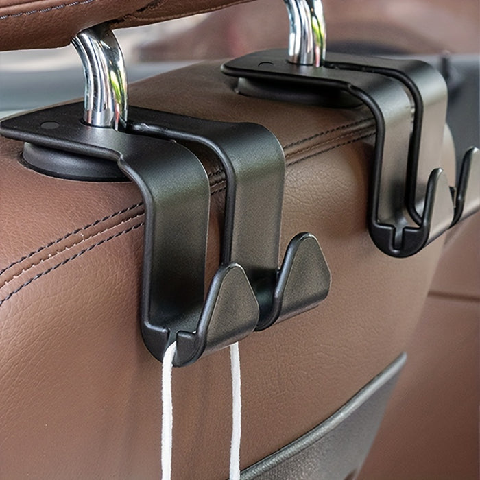 2pcs 2-Pack Car Seat Back Hooks, Double-Sided Storage Hooks for Car Organization