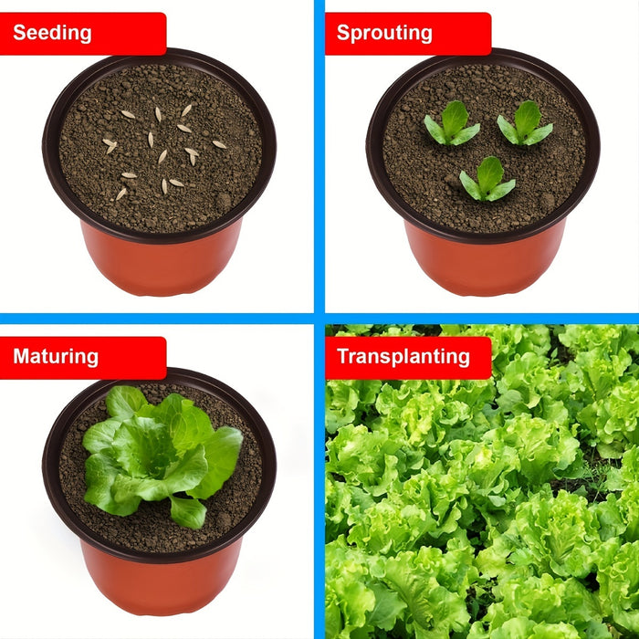 50pcs, Plastic Planter Pots For Indoor And Outdoor Plants, Lightweight Plastic Plant Pots For Seed Starting And Cultivation | Durable, Affordable, Ideal For Seed Germination And Flower Cultivation | Versatile Sizes | Extra La