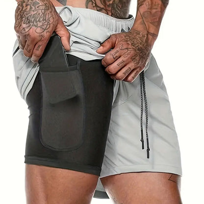 Men'S Summer Casual Athletic Shorts - Breathable, Lightweight Polyester, Red with Black Side Pockets and Drawstring Waistband, Perfect for Running, Training, Hiking & Outdoor Activities, Summer Training Gear | Drawstring Wais
