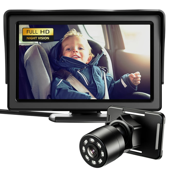 Baby Car Mirror, View Infant In Rear Facing Seat With Wide Crystal Clear View, Camera Aimed At Baby-Easily To Observe The Baby'S Every Move
