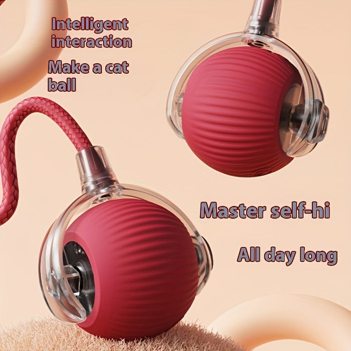 Interactive Electric Cat Toy with Sound - USB Rechargeable, Durable Chew-Resistant Ball for All Breeds, Interactive Cat Toy, Smart, Relieve Boredom