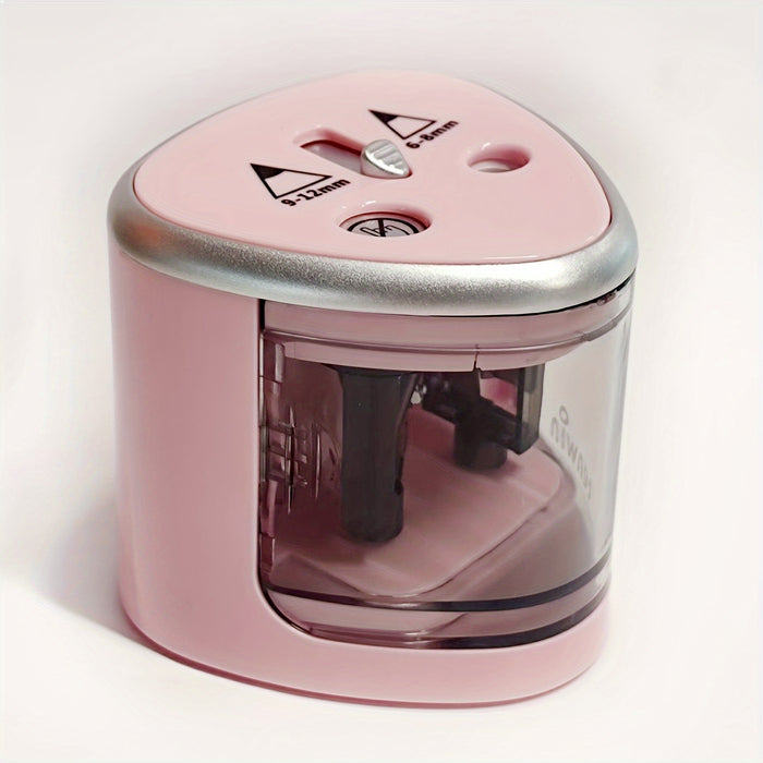 Electric Pencil Sharpener, Thick And Thin Dual-hole Semi-automatic Pencil Sharpener For Students, Powerful Two-hole Pen Turner