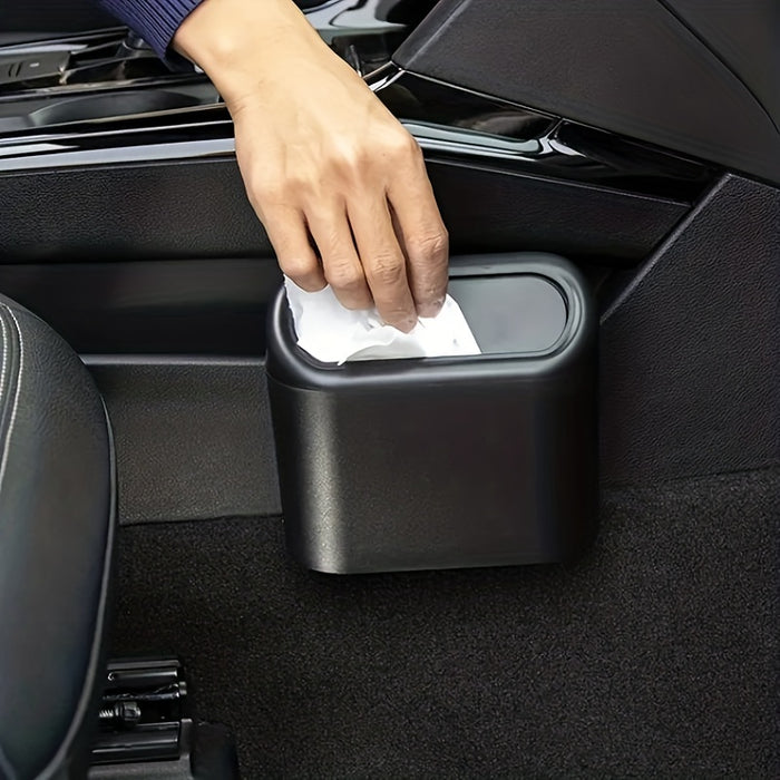 1pc Car-mounted Trash Can, Car Mini Garbage Bin, Car Storage Box, Car Organizer, Car Essential Accessories Christmas Gift