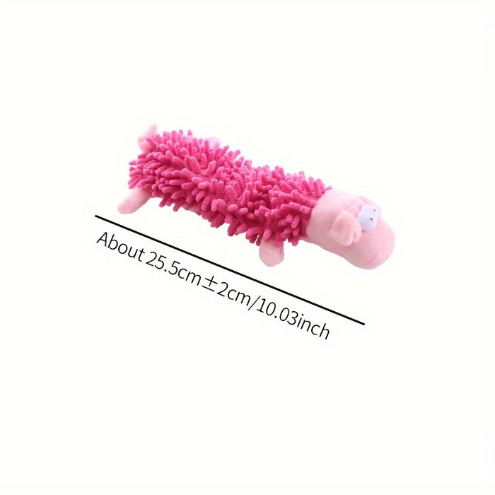 Interactive Plush Dog Toy with Squeaker for Chew & Molar Training - Promotes Playtime & Dental Health