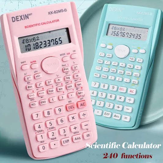 1pc Four-color Engineering Science Calculator, Double-Digit Display, 12-digit display, Functional Calculator Office Fraction Calculator Statistical Calculator Non-graphic Scientific Calculator, Office Accounting Architecture