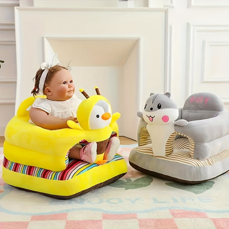 1 Cute Cartoon Youngsters Sofa Chair - Soft, Thickened, Sturdy Green Safe for Youngsters to Safely Learn to Sit And Play - Portable, Space-saving Design