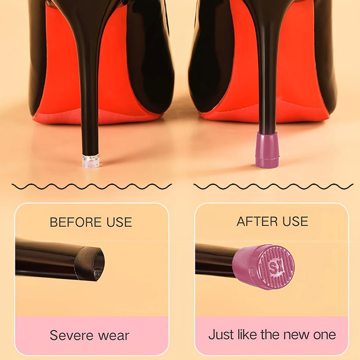 3 Sets High Heel Shoes Heel Protectors Silent Wearable Anti-slip Sound-absorbing Heel Protectors, Grass Wedding Office And Party Anti-slip Heel Protectors