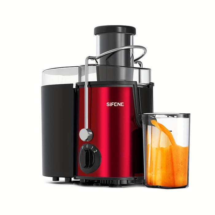 SiFENE Easy-Clean Juicer Machine, 3" Big Mouth Centrifugal Juicer Extractor Maker, Quick Juicing for Vegetables & Fruits, 3 Speed Settings, BPA-Free, Stainless Steel, Gray