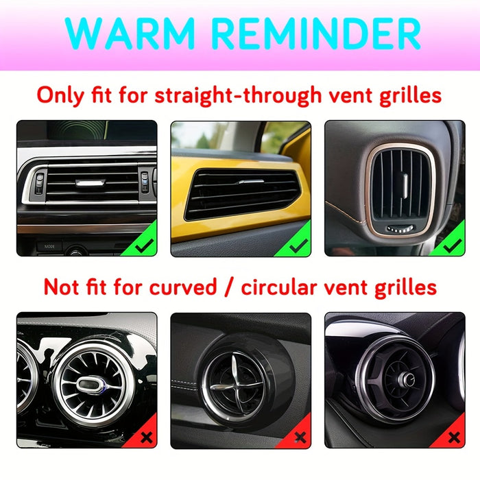 4pcs Rhinestone Car Air Vent Trim, 4 Pcs Bendable Air Conditioner Decoration for Women, Universal Interior Accessories