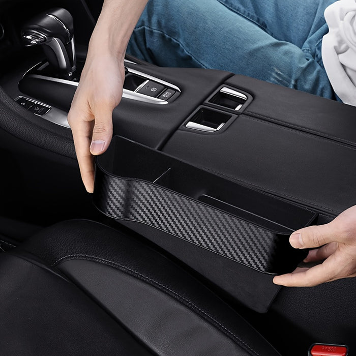 1pc Car Seat Gap Filler Organizer, Multifunctional Car Seat Key Holder Passenger Driver Front Seat Side Storage Box With Cup Holder