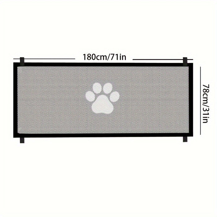 Secure Portable Pet Safety Gate For Doorways - Quick-Fold Mesh Fence For Small Dogs - Adjustable, Childproof, Durable Design For Hallways, Doorways, And Staircases Safety Christmas Gift