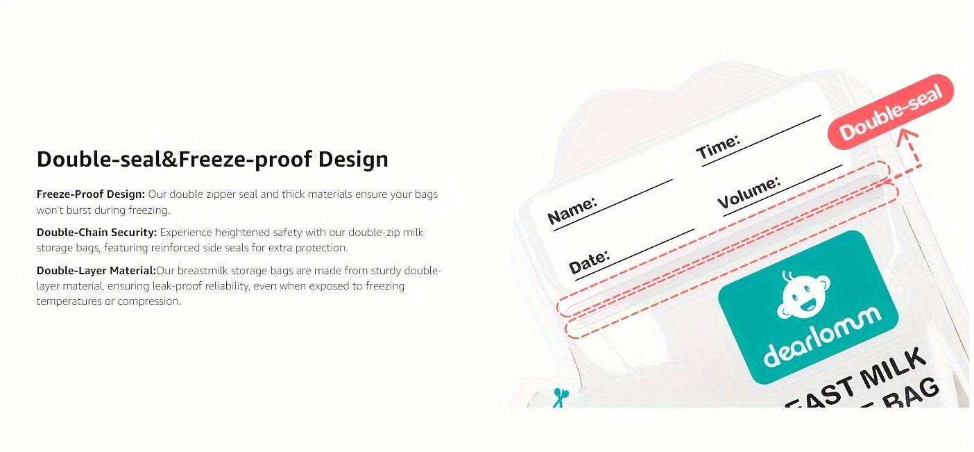 Breast Milk Storage Bags, 3oz Breast Milk Storage Bags and Stand Up Pouch