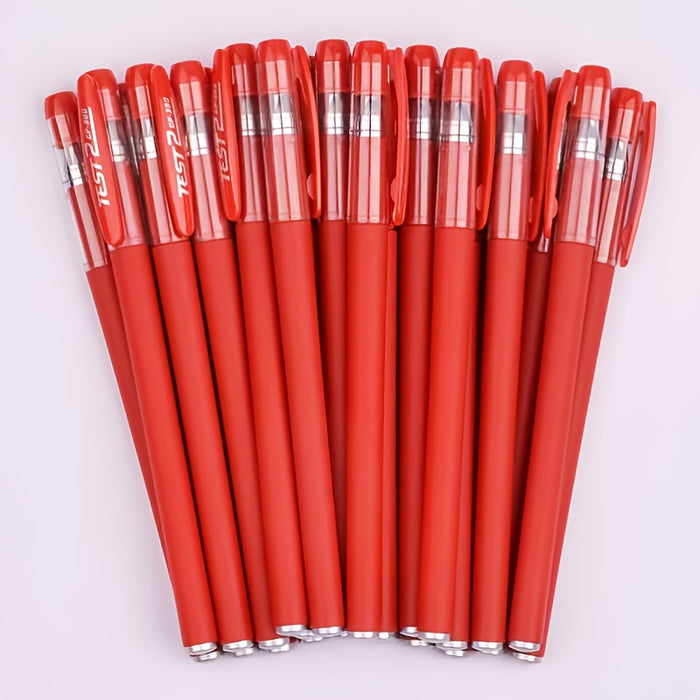 10-piece 10-Piece Gel Pen Set: Red, Black, Water & Carbon Pens for Students, Exams & Office Use