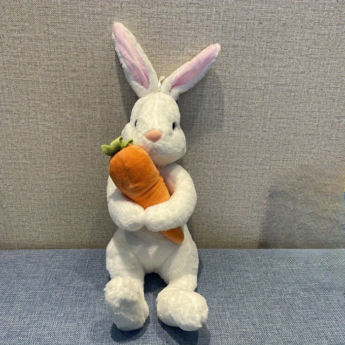 1pc/2pcs Easter Dog Toy Cute Cartoon Hug Carrot Rabbit Dog Plush Toy - Pattern: Cartoon; Breed Recommendation: All Breed Sizes; Material: Fabric