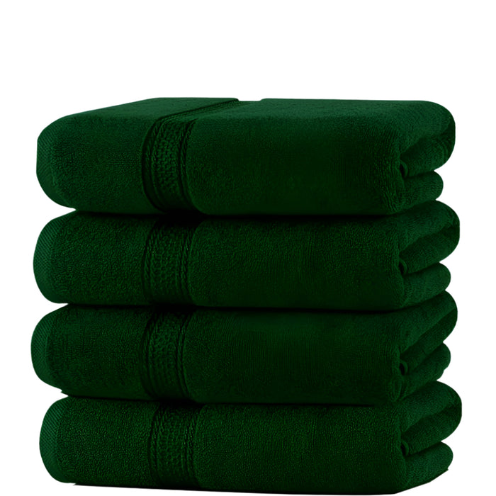 4-Pack Luxurious Cotton Hand Towels - Woven Face Towels, Highly Absorbent, Soft & Skin-Friendly for Home, Hotel, Spa