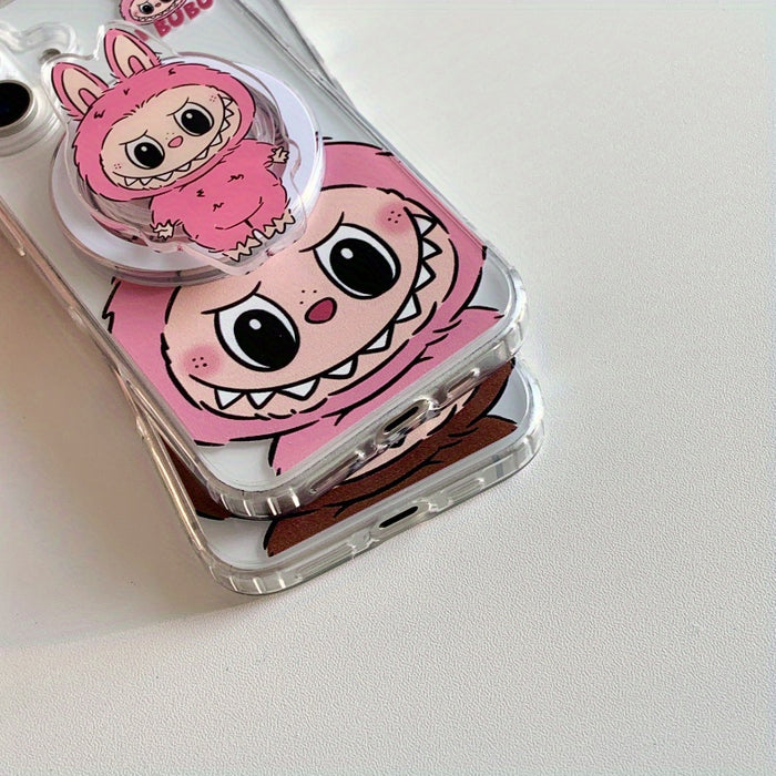 FOR IPHONE 16PORMAX Magnetic Acrylic Labu 15 Mobile Phone Protective Case Simple Magnetic Bracket 14 Protective Case 13 Trendy Men'S And Women'S Mobile Phone Case