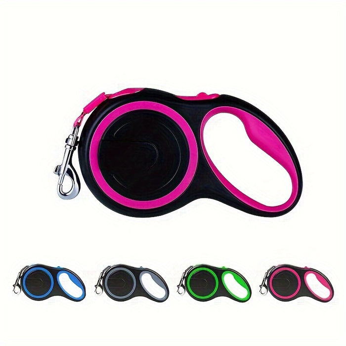 26ft Retractable Dog Leash For Dogs Up To 110lbswith  Anti-Slip Rubber Handle, One-Button Brake