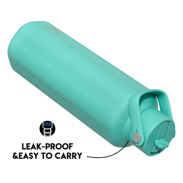 Meoky 24oz Hexagonal Insulated Stainless Steel Water Bottle - Leakproof, BPA-Free, Keeps Drinks Cold for 24 Hours, with Lid & Spout, Portable with Handle - Ideal for Sports, Fitness, Hiking, Driving - Great Thanksgiving & Chr