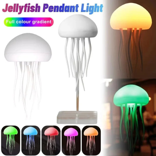 Voice Control Rgb Gradient Jellyfish Night Light