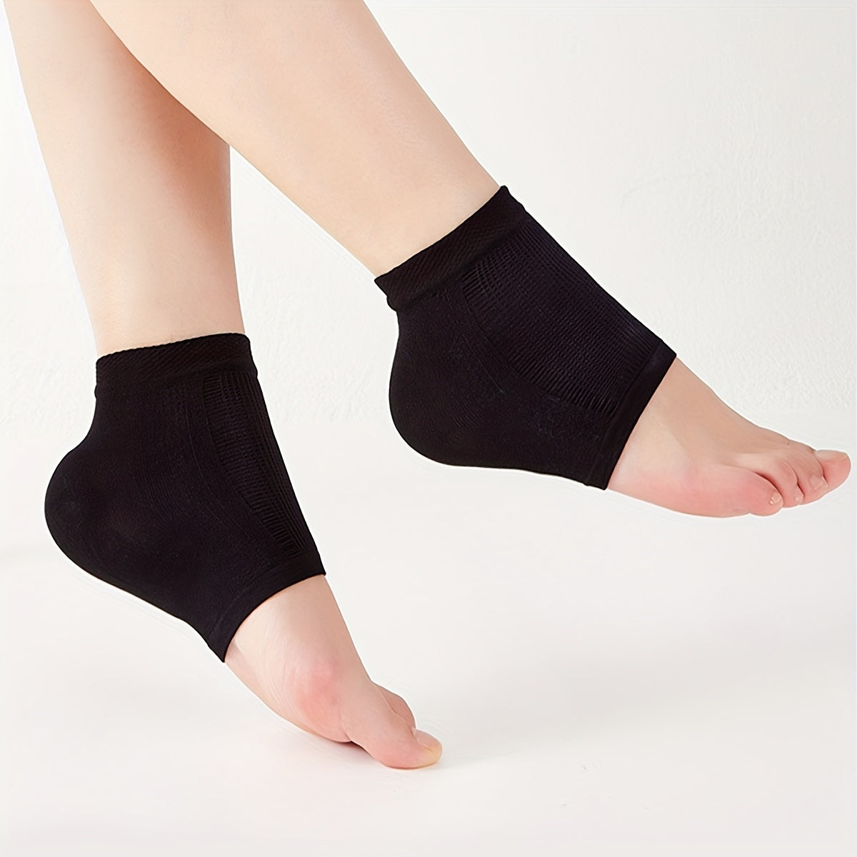 Silicone Moisturizing Heel Sleeves - 1 Pair For Women And Men, Exfoliates, Softens, And Supports Heels, Preventing Cracking