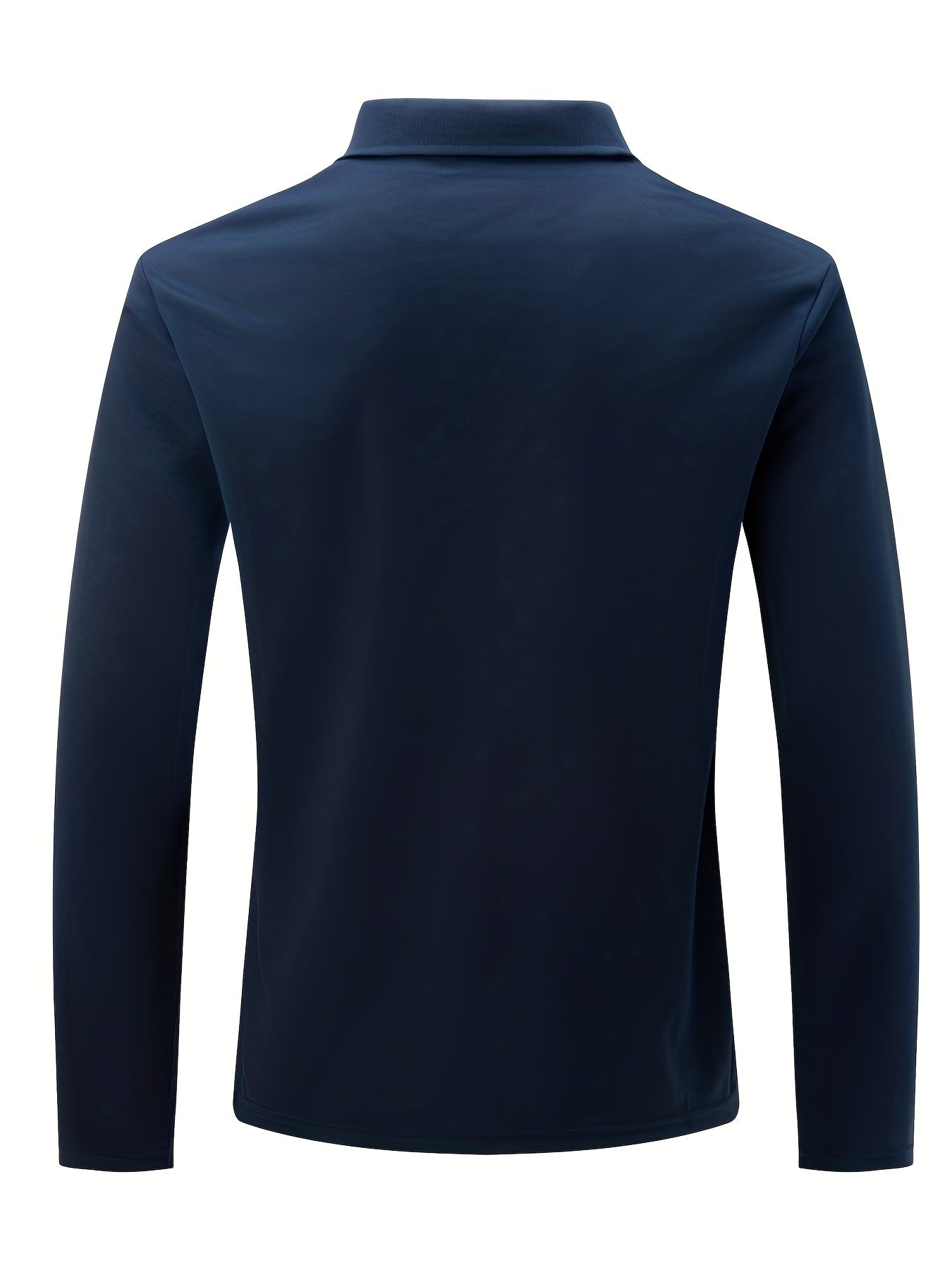 Men's Casual Long Sleeve Zipper Lapel Shirt with Chest Pocket, Spring/Fall Outdoor Wear
