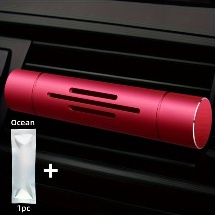 Car Air Freshener Vent Clip with Essential Oil Scents - Aromatherapy Diffuser for Refreshing Fragrance - 5 Scent Sticks and Holder