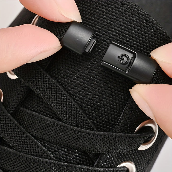 1 pair 2pcs 2pcs 2-Pack Free-Tie Shoelaces with Buckles for Sneakers and Canvas Shoes