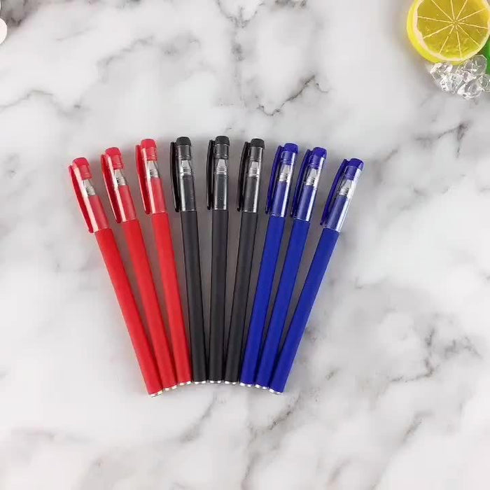 10-piece 10-Piece Gel Pen Set: Red, Black, Water & Carbon Pens for Students, Exams & Office Use