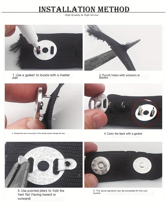 Pack Of 10 Magnetic Clasps, 14-18MM, For Handbags, Wallets, Craft Bags, And Accessories