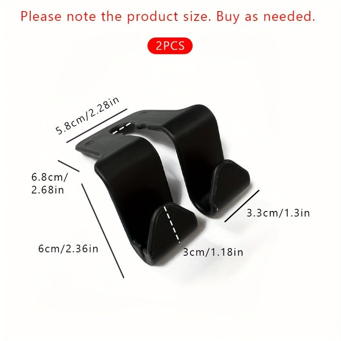2pcs 2-Pack Car Seat Back Hooks, Double-Sided Storage Hooks for Car Organization