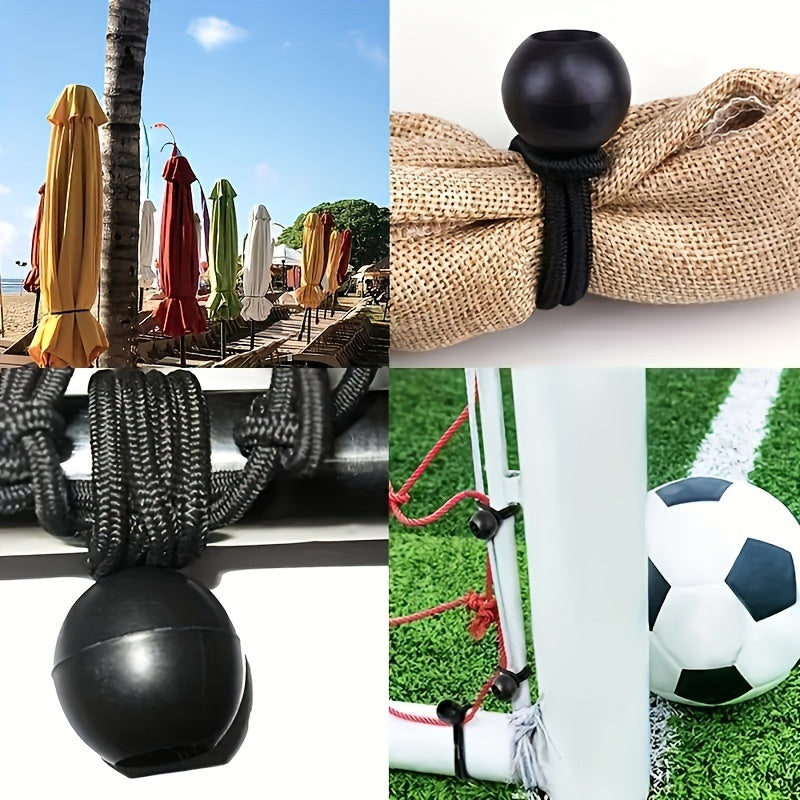 20pcs Heavy Duty Bungee Cord Balls with 20 Pcs, UV Resistant for Camping, Tarp, Shelter, Cargo, Tent Poles, RV, Net