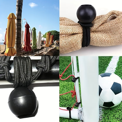 20pcs Heavy Duty Bungee Cord Balls with 20 Pcs, UV Resistant for Camping, Tarp, Shelter, Cargo, Tent Poles, RV, Net