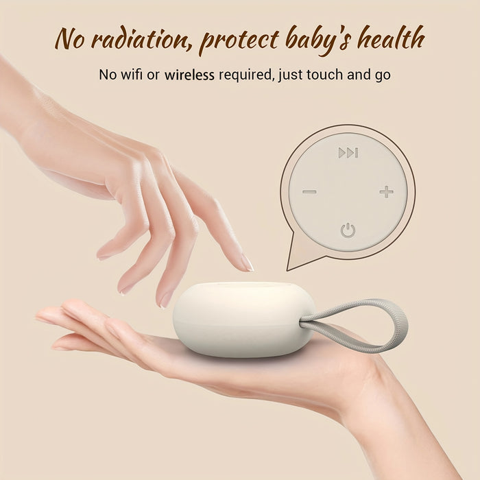 Portable Baby Sound Machine [White Noise For Babies Kids Adults][Baby Sleep Soother][12 Soothing Sounds] 15 Hours Battery Life, Registry Gift, Baby Shower, Clips On Baby Stroller