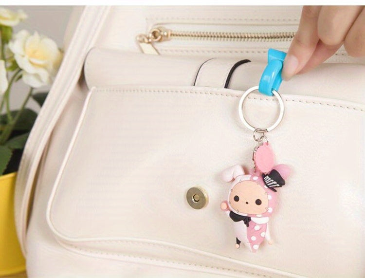 2pcs Keys Clips Plastic Bag Hook Keys Clips Keys Holder Hook Folder For Purse Handbags Backpacks