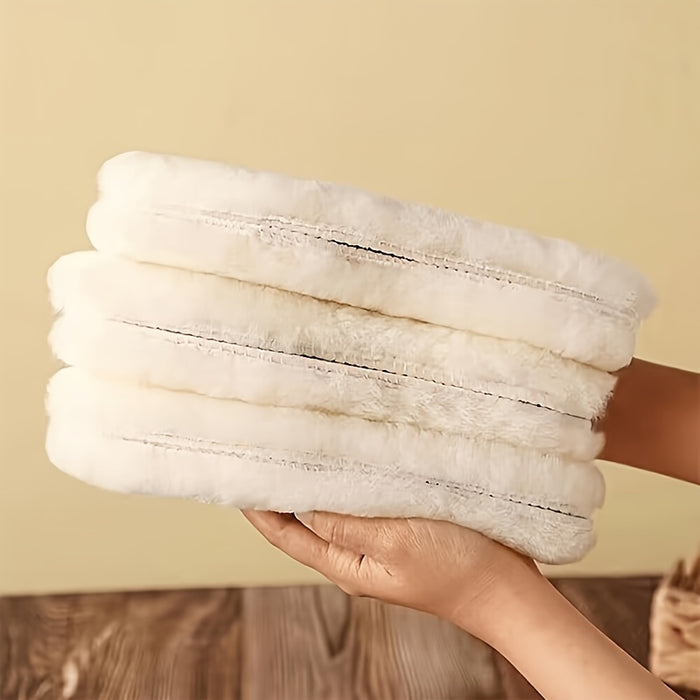 Unisex Winter Wool Shoe Inserts - 1 Pair Thick Fluffy Warm Insole, Cold-Resistant Breathable Sweat-Absorbent Comfort Soft Sole Pads, Casual Fluff Material, Professionally Cleanable - Non-Braided