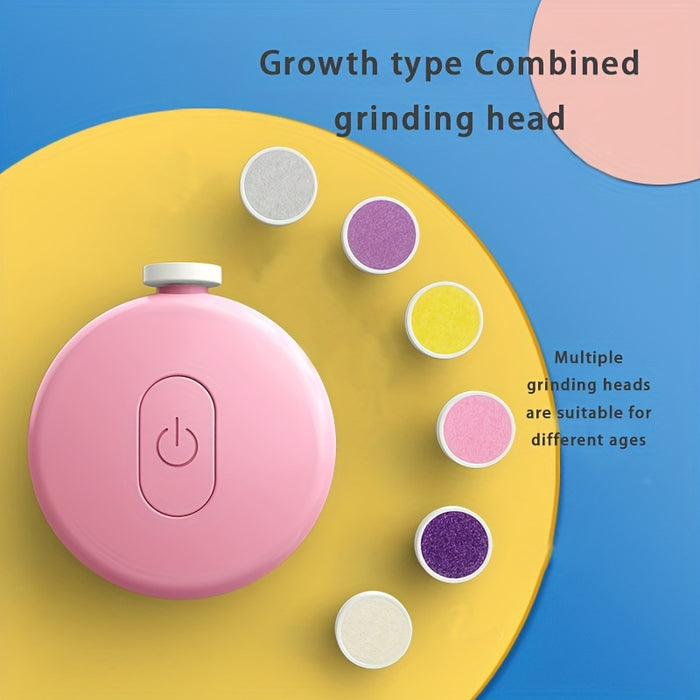 Electric Nail Trimmer, Safety Nail Clipper Set, With Replaceable 6 Grinding Head, Low Noise Handheld Ergonomic Design Beauty Kit, For And Children Adult Toe Nails