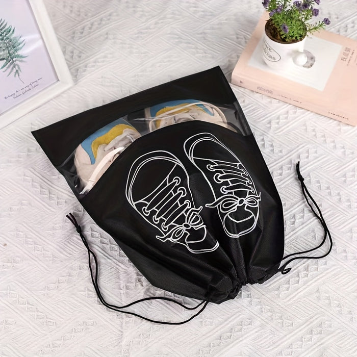 1pc Durable Travel Shoe Storage Bag with Drawstring Closure, Anti-Yellowing, Moisture-Proof, Dust-Free Protection for Shoes