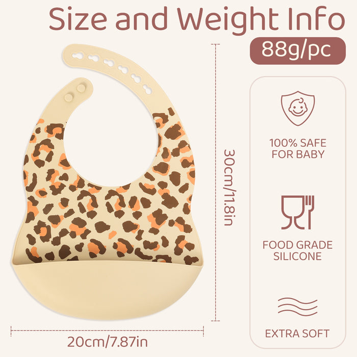 6pcs/3pcs/2pcs Combination Silicone Youngsters Bibs, BPA Free, Waterproof and Soft, Adjustable, Easy to Fold and Clean Youngsters Feeding Bibs, Suitable for Home Feeding